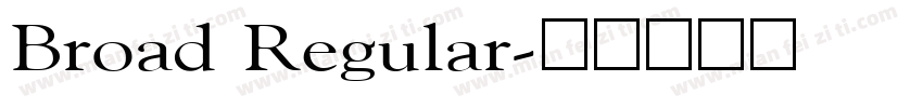 Broad Regular字体转换